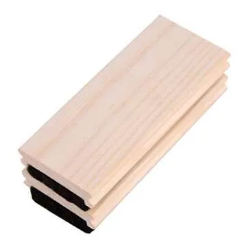 Chalkboard Eraser - 2 PCS Pine Wood Felt Campus Style Eraser Cleaner Duster for Blackboard Whiteboar...