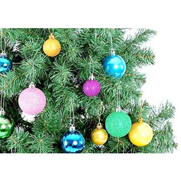 ALIMITOPIA Christmas Ball Baubles Shatterproof Tiny Ornaments