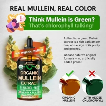 USDA Organic Mullein Drops for Lung Health Support - Pure Extract