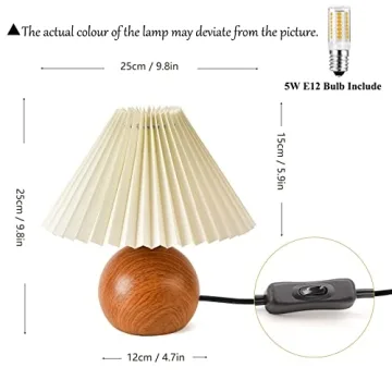KUNJOULAM Cute Small Pleated Lamp for Modern Spaces
