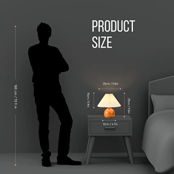 KUNJOULAM Cute Small Pleated Lamp for Modern Spaces