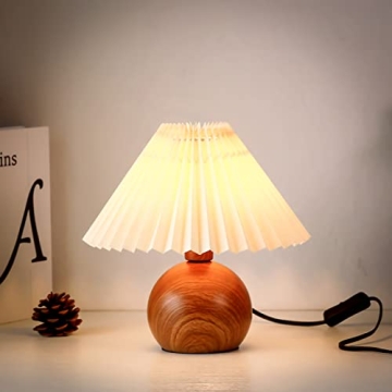KUNJOULAM Cute Small Pleated Lamp for Modern Spaces