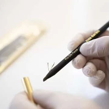 Tina Davies Pro Silk Pencil - Pre-Draw Eyebrow Pencil for Microblading - Smooth Pro Brow Pencil - Permanent Make Up Accessories - Black