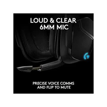 Logitech G935 Wireless DTS:X 7.1 Surround Sound LIGHTSYNC RGB PC Gaming Headset - Black, Blue (Renew...