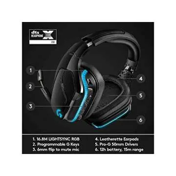 Logitech G935 Wireless Gaming Headset with Surround Sound