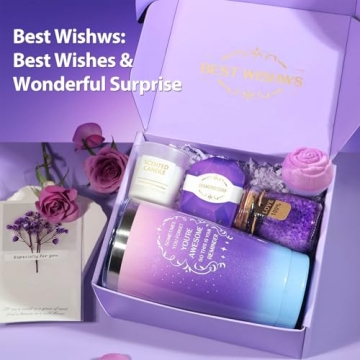 Lavender Spa Gift Basket Set - Ideal Birthday Gift for Her