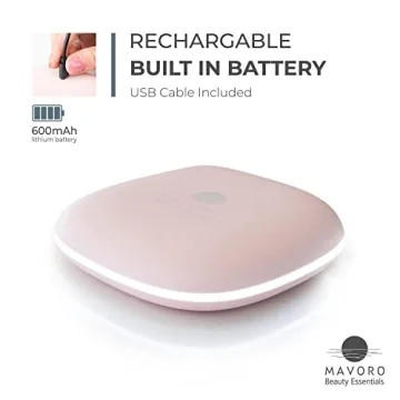 Mavoro LED Lighted Travel Makeup Mirror - 10x Magnification