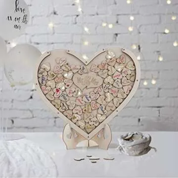 Rustic Wooden Wedding Guest Book Frame for Beautiful Memories