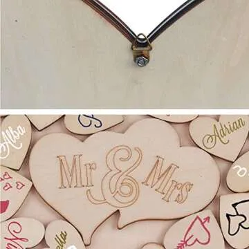 Rustic Wooden Wedding Guest Book Frame for Beautiful Memories