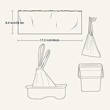 100 Pack Portable Travel Universal Potty Chair Liners with Drawstring Training Toilet Seat Potty Bags Cleaning Bag for Kids Toddlers Adults Pets Outdoors (42 x 24 cm)