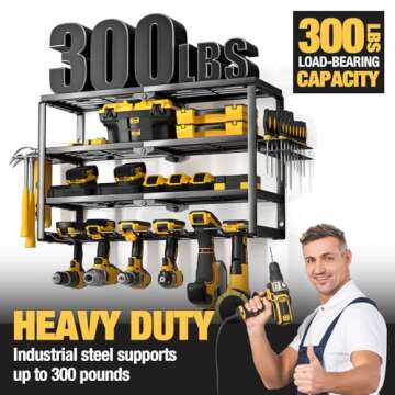 YYR Tool Organizer | Durable 4 Layer Storage Rack for Tools