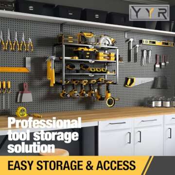 YYR Tool Organizer | Durable 4 Layer Storage Rack for Tools