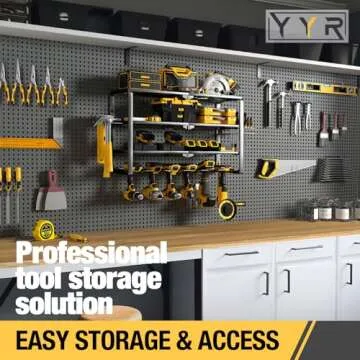 YYR Tool Organizer | Durable 4 Layer Storage Rack for Tools
