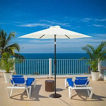Stylish FLAME&SHADE 7.5ft Patio Umbrella - Durable & Versatile