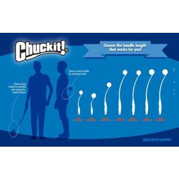 Chuckit! Fetch & Fold 25M Dog Ball Launcher, 25" Length, Includes Medium Ball (2.5") For Dogs 20-60 Pounds