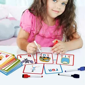 100 Short Vowel Spelling Flashcards, Handwriting Cards Learn to Write CVC Sight Words CVC Words Games for Kindergarten Learning Activities, Montessori Educational Toy Gift for Kids 3 4 5 6 Years Old