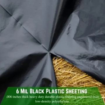 Farm Plastic Supply Heavy Duty Black Plastic Sheeting 6 mil