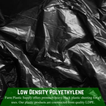 Farm Plastic Supply Heavy Duty Black Plastic Sheeting 6 mil