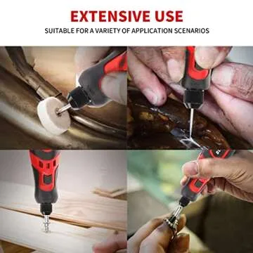 BLUEHADA Cordless Rotary Tool 3 Variable Speeds 55 Pcs Easy-to-Replace Accessories Multi-Purpose 3.6V Power USB Rotary Tool for Drilling Sanding Polishing Cutting, DIY Crafts, YGIRT001