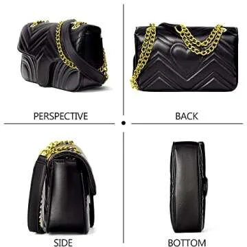 Stylish Lightweight Vegan Leather Crossbody Bag for Women