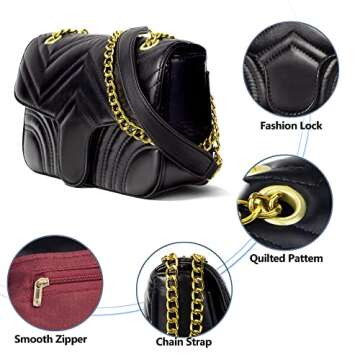 Stylish Lightweight Vegan Leather Crossbody Bag for Women