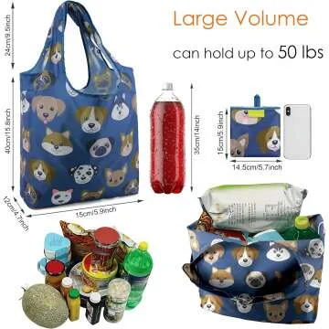 Dog Lovers Reusable Grocery Bags by BeeGreen