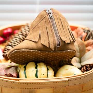 HsdsBebe Infant Baby Girls Fringe Tassel Ankle Boots Toddler Zipper Soft Sole Non-slip Booties Newborn Prewalker Moccasin Crib Shoes(C65 brown,2)