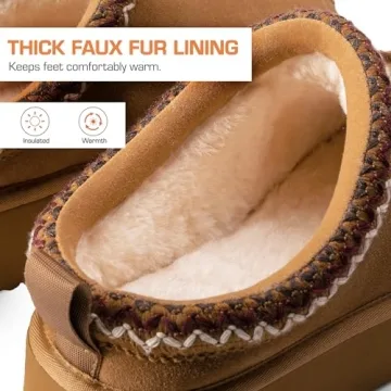 DREAM PAIRS Women's Cozy Suede Slippers for Winter Comfort