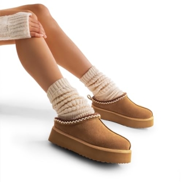 DREAM PAIRS Women's Cozy Suede Slippers for Winter Comfort