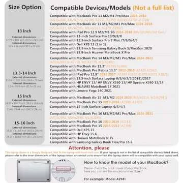 HYZUO 13 Inch Laptop Sleeve Case Bag for MacBook Air 13 M3 M2 M1 2024-2018, MacBook Pro 13 M2 M1 2024-2016, iPad Pro 13 M4, iPad Air 13 M2, XPS 13, Surface Pro 11/10/9/8/X, with Pouch, Light Gray