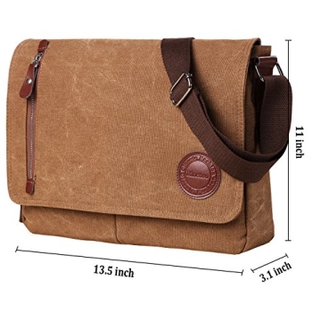 Vintage Canvas Messenger Bag - Durable & Stylish Laptop Bag