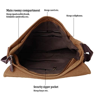 Vintage Canvas Messenger Bag - Durable & Stylish Laptop Bag