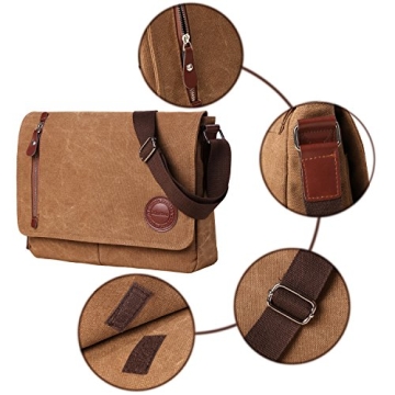 Vintage Canvas Messenger Bag - Durable & Stylish Laptop Bag