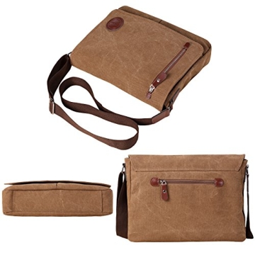 Vintage Canvas Messenger Bag - Durable & Stylish Laptop Bag