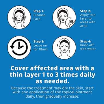 De La Cruz 10% Sulfur Ointment - Cystic Acne Treatment for Face and Body - Daily 10 Min Spot Treatment Mask - Safe and Effective Game Changing Hormonal Acne Treatment That Clears Up Pimples - 2.6 oz