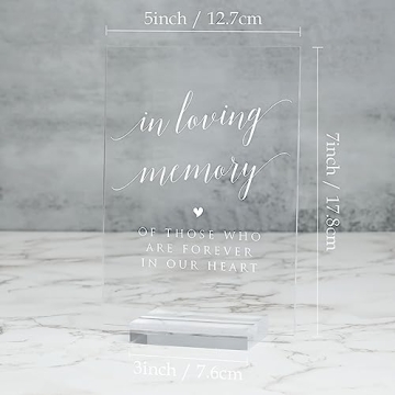 Acrylic Wedding Sign & Stand Set - Elegant Wedding Decor