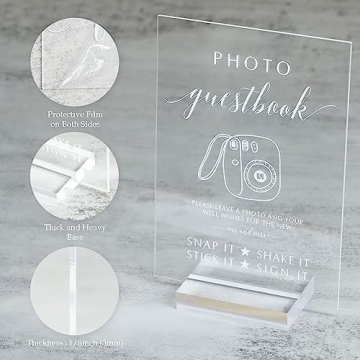 Acrylic Wedding Sign & Stand Set - Elegant Wedding Decor