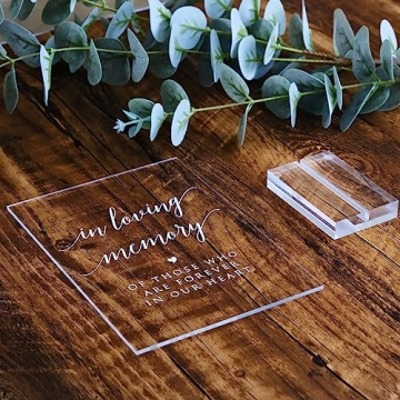 Acrylic Wedding Sign & Stand Set - Elegant Wedding Decor