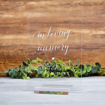 Acrylic Wedding Sign & Stand Set - Elegant Wedding Decor