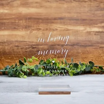 Acrylic Wedding Sign & Stand Set - Elegant Wedding Decor