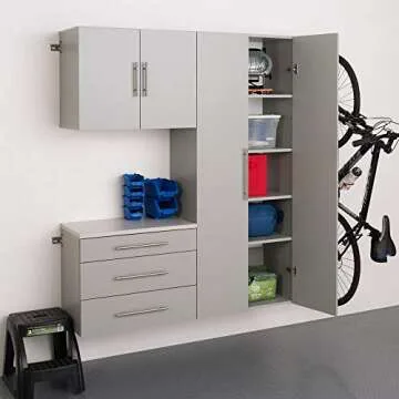 Prepac HangUps 60" Garage Cabinet, Bathroom Cabinet Wall Mount, Laundry Cabinet, Kitchen Wall Cabine...