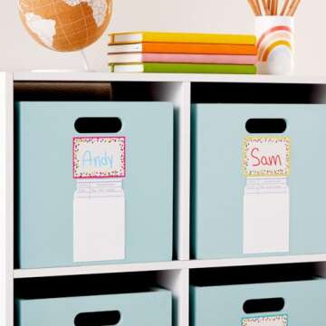 100 Pack Self-Adhesive Library Card Pockets for Organized Checkout