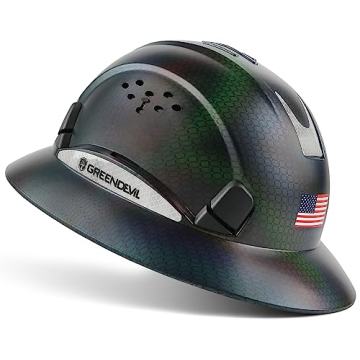 GREEN DEVIL Vented Hard Hat - OSHA Approved Safety Helmet for Construction