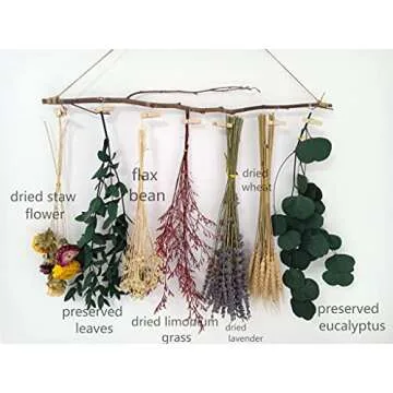 Dried Flower Rack - DIY Natural Dried Flower Wall Hanging for Farmhouse Style Decor