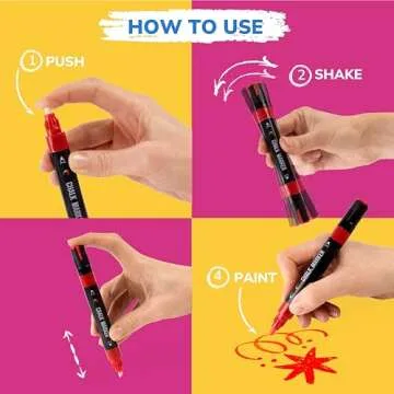 Zenacolor Liquid Chalk Markers Dual Tips - 8 Vibrant Colors, Non-Toxic Chalkboard Markers Quick-Drying, Erasable Chalk Markers for Blackboard, Windows, Glass, Cars - 24 Labels Included