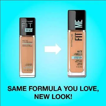 Maybelline Fit Me Matte + Poreless Liquid Oil-Free Foundation Makeup - True Beige - 1 Count (Packagi...