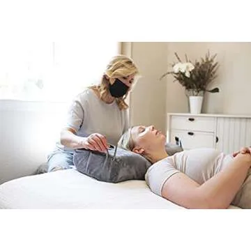 AVOSSO Lash Pillow for Lash Extensions, Ergonomic Design with Neck Support and Lash Organizer Pockets for Lash Extension Supplies, Perfect Beauty Pillow for an Eyelash Extension Kit, Fits Any Lash Bed