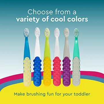 RADIUS Totz Plus Brush Kids Toothbrush Silky Soft BPA Free ADA Accepted Designed for Delicate Teeth & Gums for Children 3 Years & Up - PurpleGrey - Pack of 1