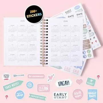2025 Eccolo Spiral Agenda Planner with Inspirational Quotes