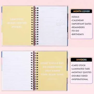 2025 Eccolo Spiral Agenda Planner with Inspirational Quotes